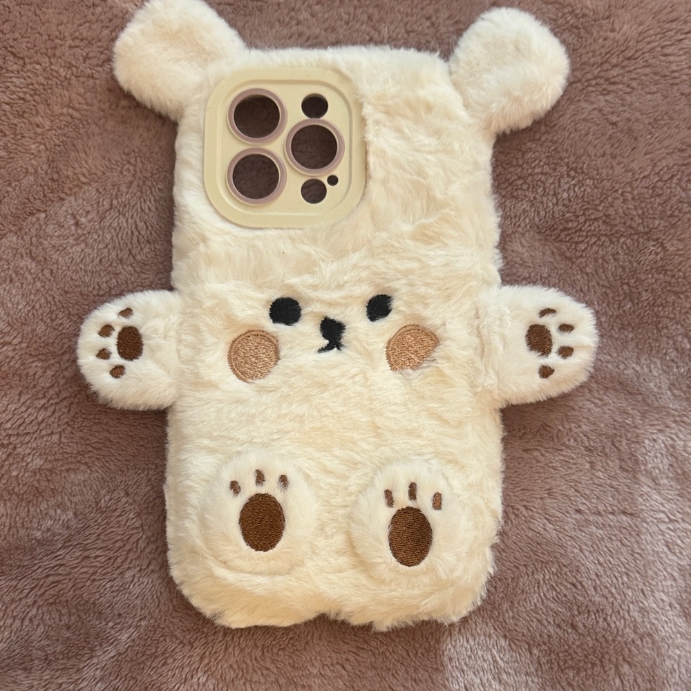 Cute Bear Plush Phone Case